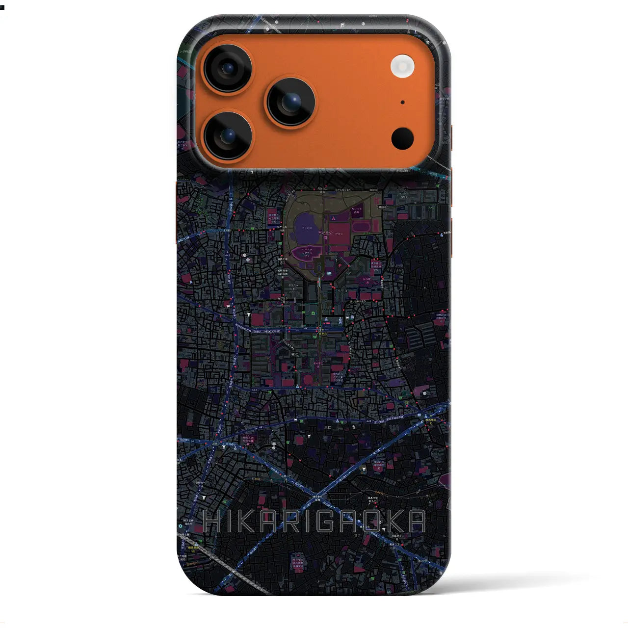 【光が丘（東京都）】地図柄iPhoneケース（バックカバータイプ）