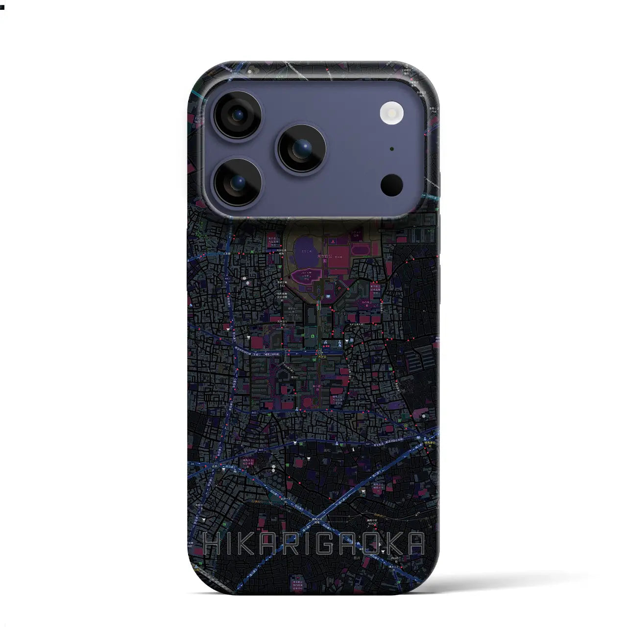 【光が丘（東京都）】地図柄iPhoneケース（バックカバータイプ）