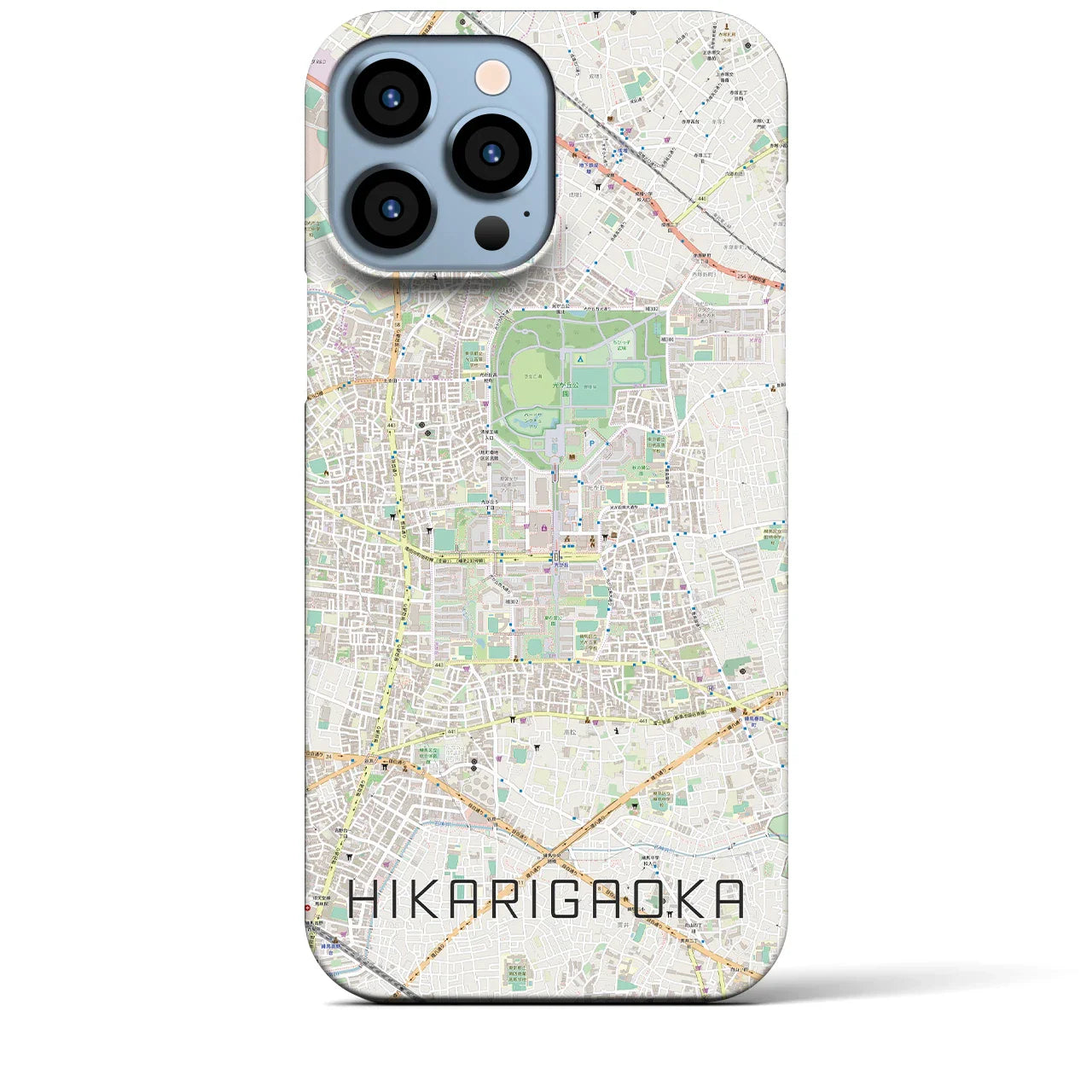 【光が丘（東京都）】地図柄iPhoneケース（バックカバータイプ）