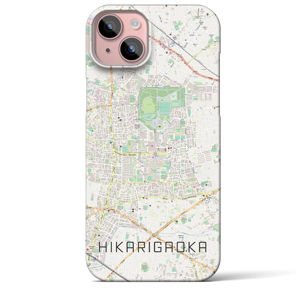 【光が丘（東京都）】地図柄iPhoneケース（バックカバータイプ）