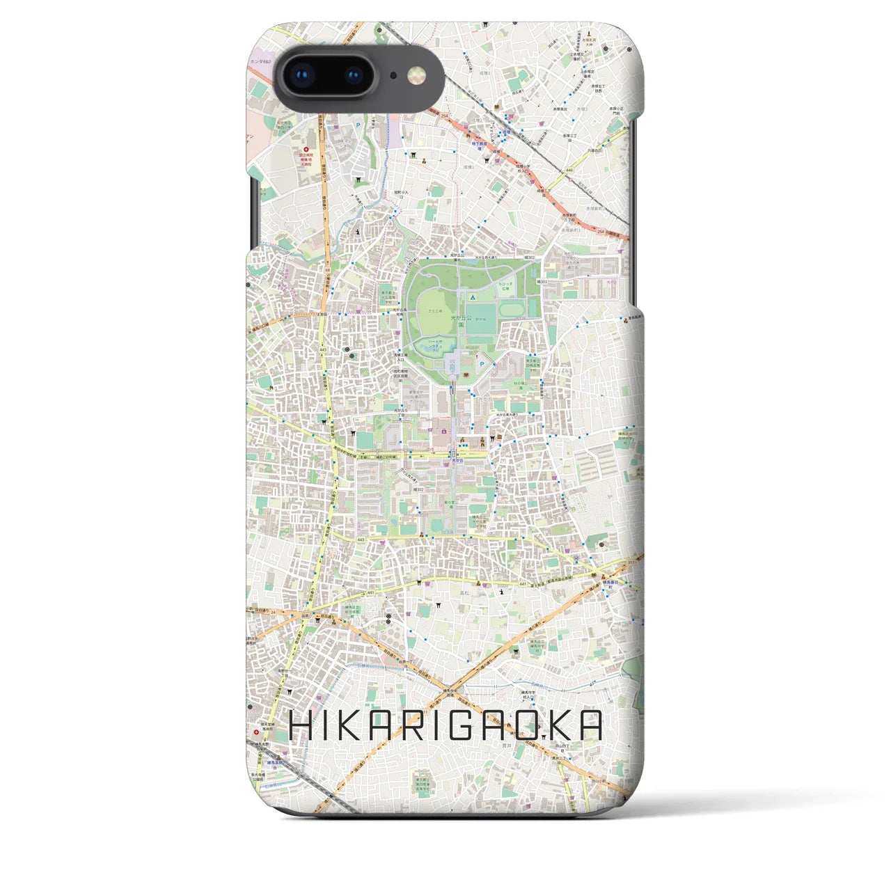 【光が丘（東京都）】地図柄iPhoneケース（バックカバータイプ）