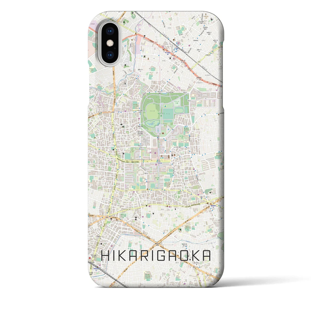 【光が丘（東京都）】地図柄iPhoneケース（バックカバータイプ）