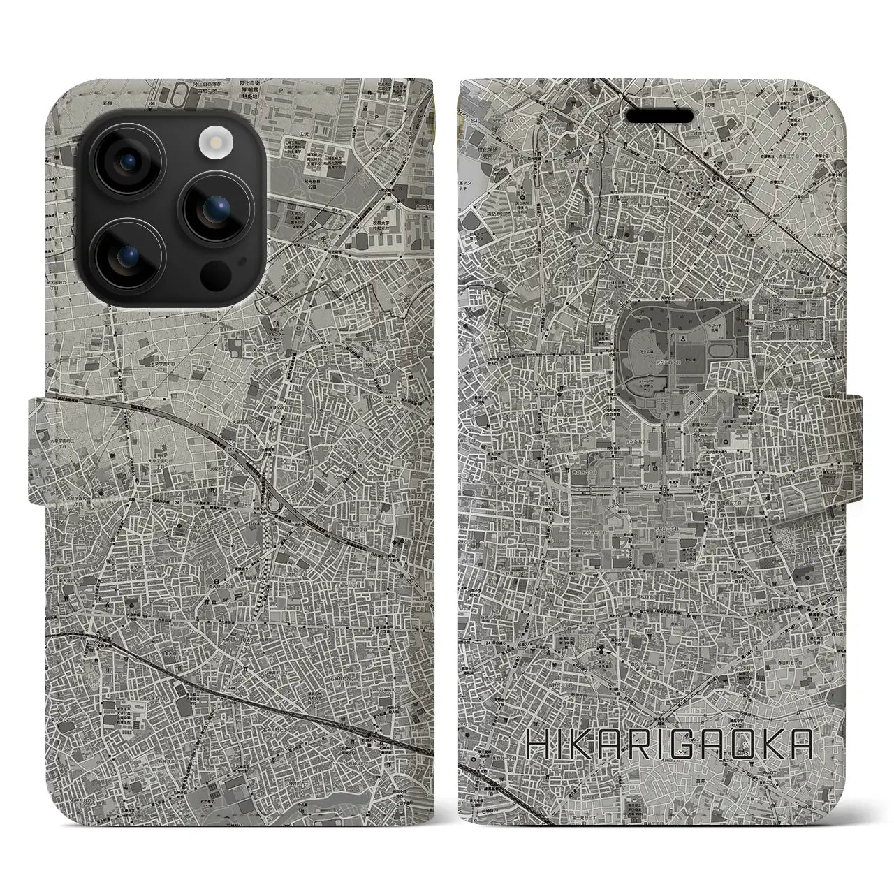 【光が丘（東京都）】地図柄iPhoneケース（手帳タイプ）