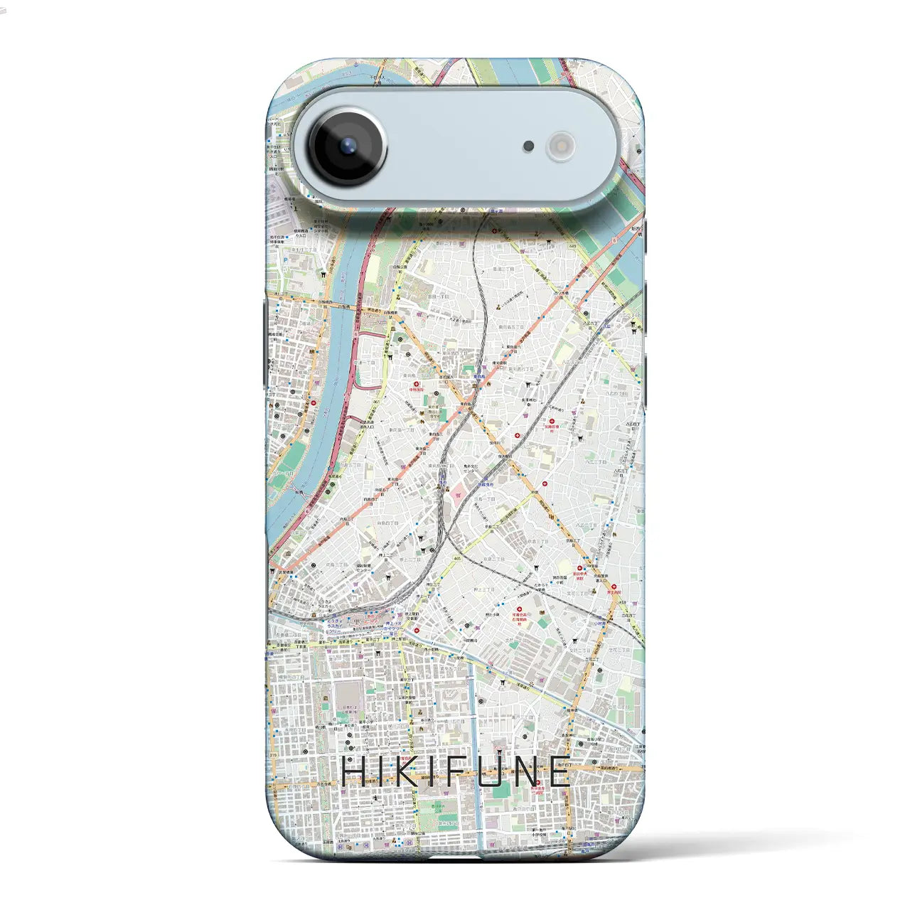 【曳舟（東京都）】地図柄iPhoneケース（バックカバータイプ）