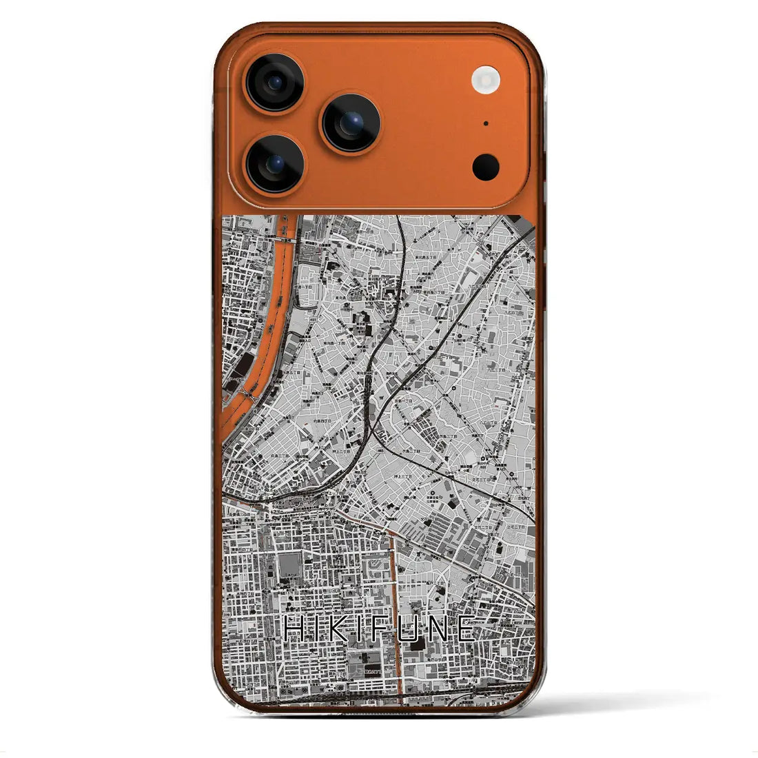 【曳舟(東京都)】地図柄iPhoneケース(クリアタイプ)