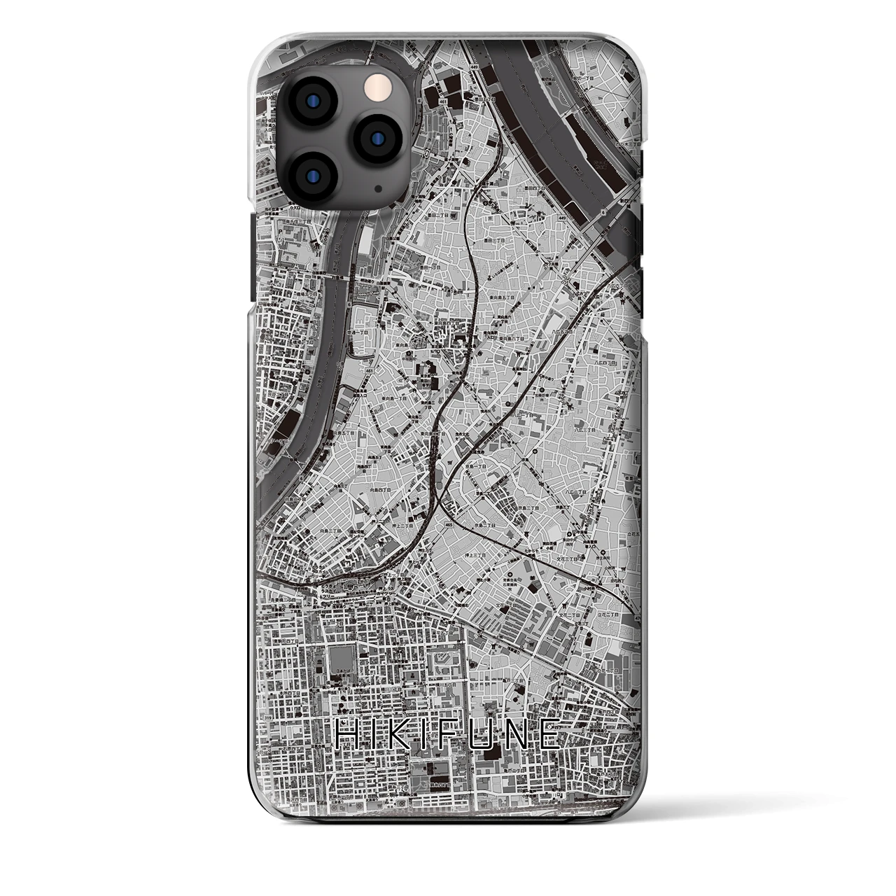 【曳舟（東京都）】地図柄iPhoneケース（クリアタイプ）