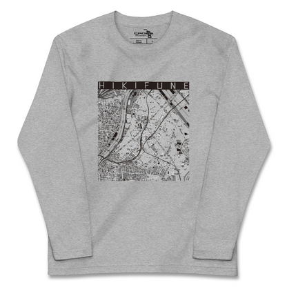 【曳舟（東京都）】地図柄ロングスリーブTシャツ