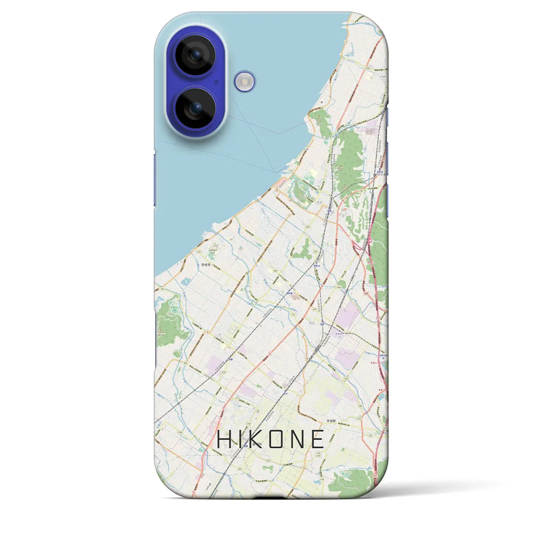 【彦根(滋賀県)】地図柄iPhoneケース(バックカバータイプ)ナチュラル・iPhone 16 Pro Max 用