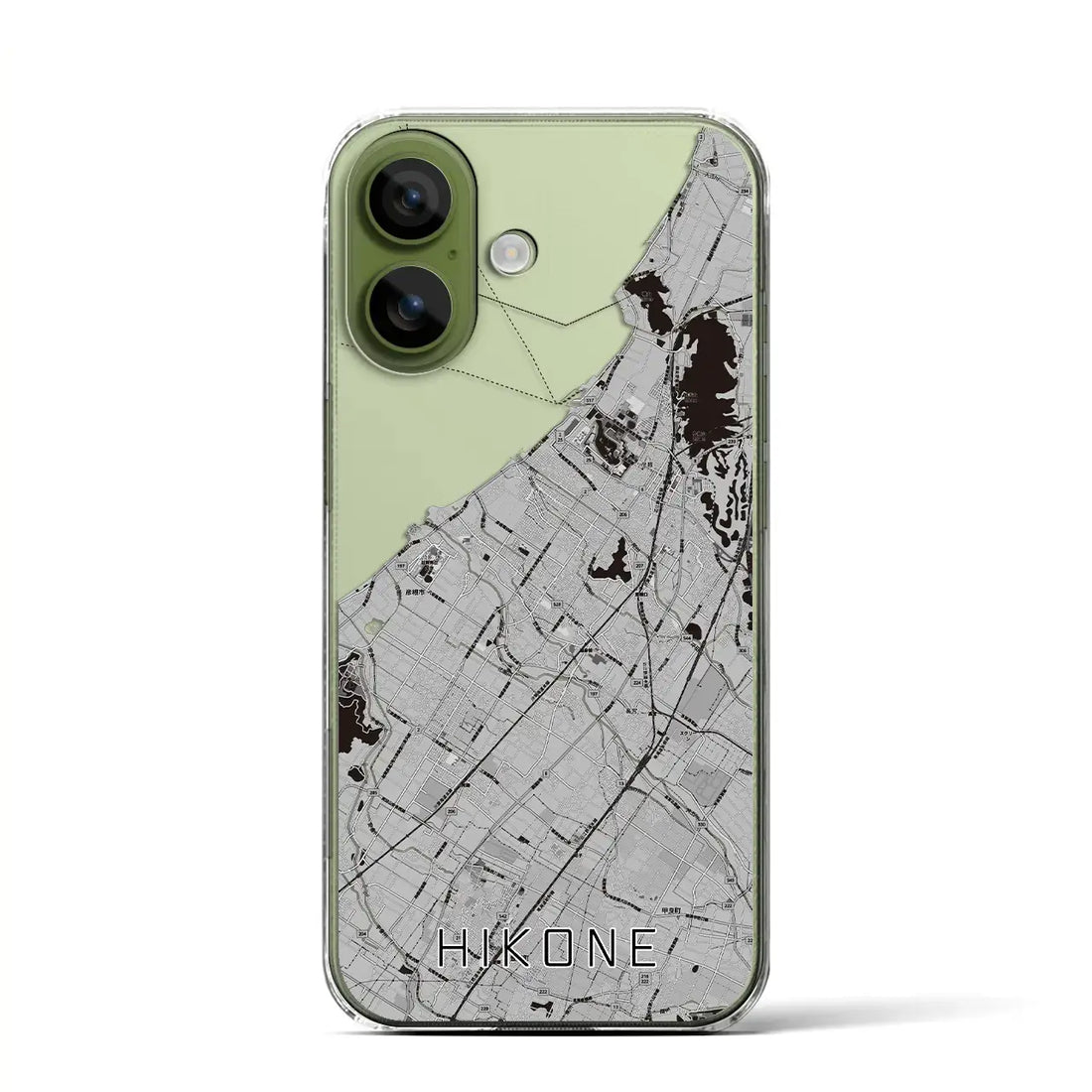 【彦根（滋賀県）】地図柄iPhoneケース（クリアタイプ）モノトーン・iPhone 17 Pro Max 用