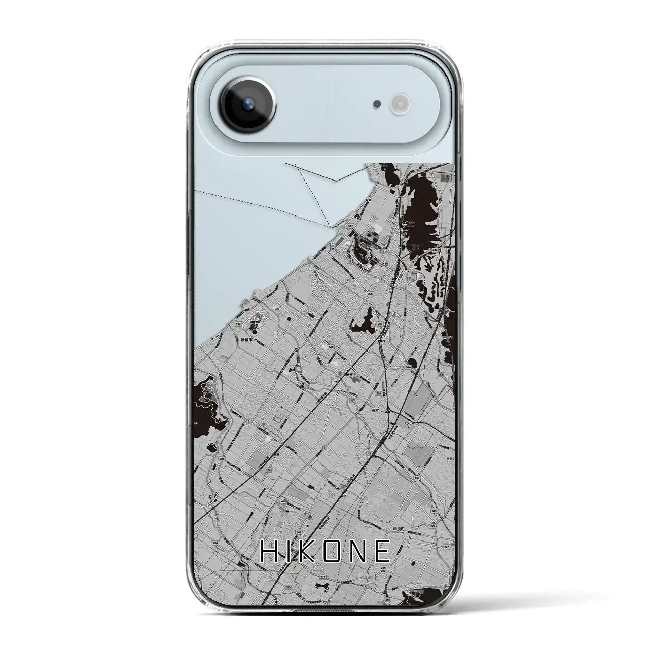 【彦根（滋賀県）】地図柄iPhoneケース（クリアタイプ）