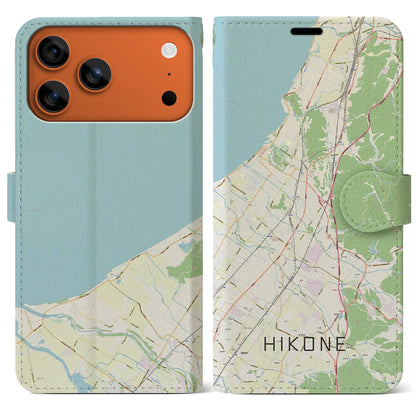 【彦根（滋賀県）】地図柄iPhoneケース（手帳タイプ）