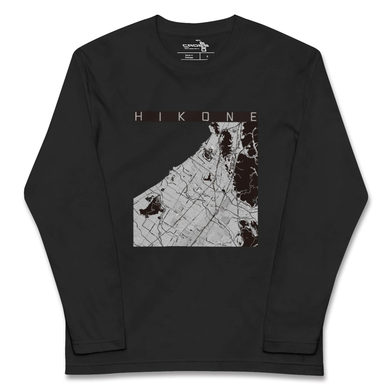 【彦根（滋賀県）】地図柄ロングスリーブTシャツ