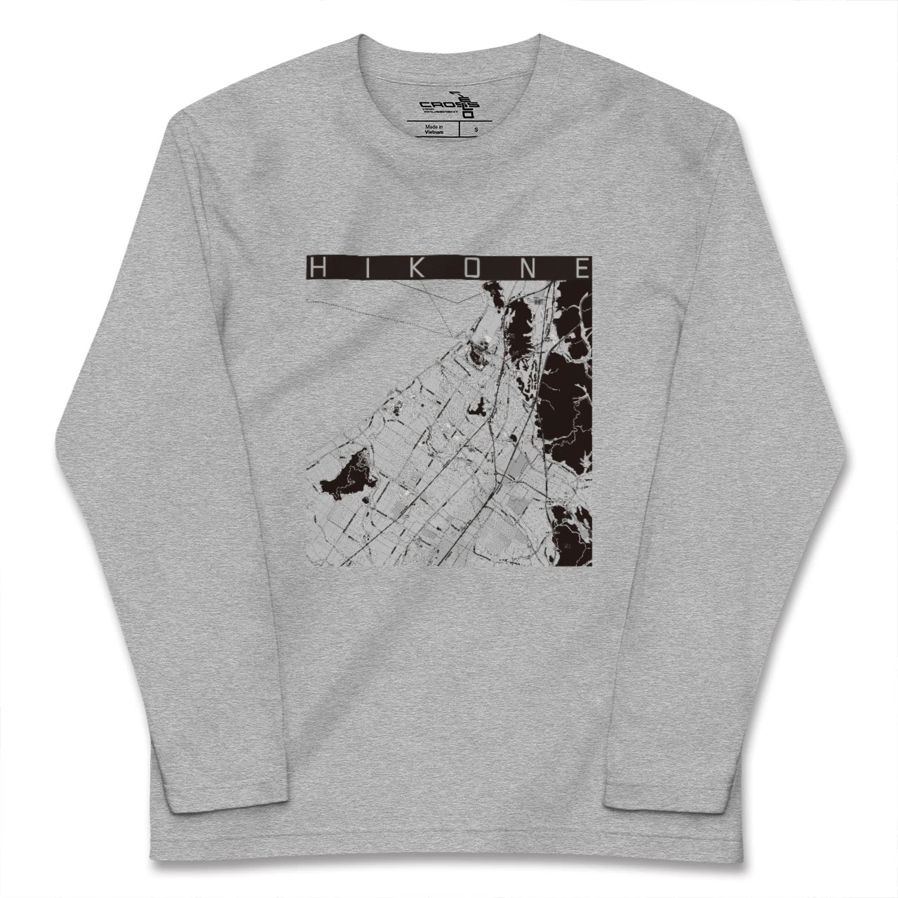 【彦根（滋賀県）】地図柄ロングスリーブTシャツ