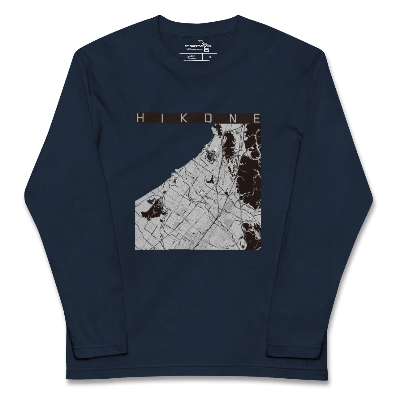 【彦根（滋賀県）】地図柄ロングスリーブTシャツ