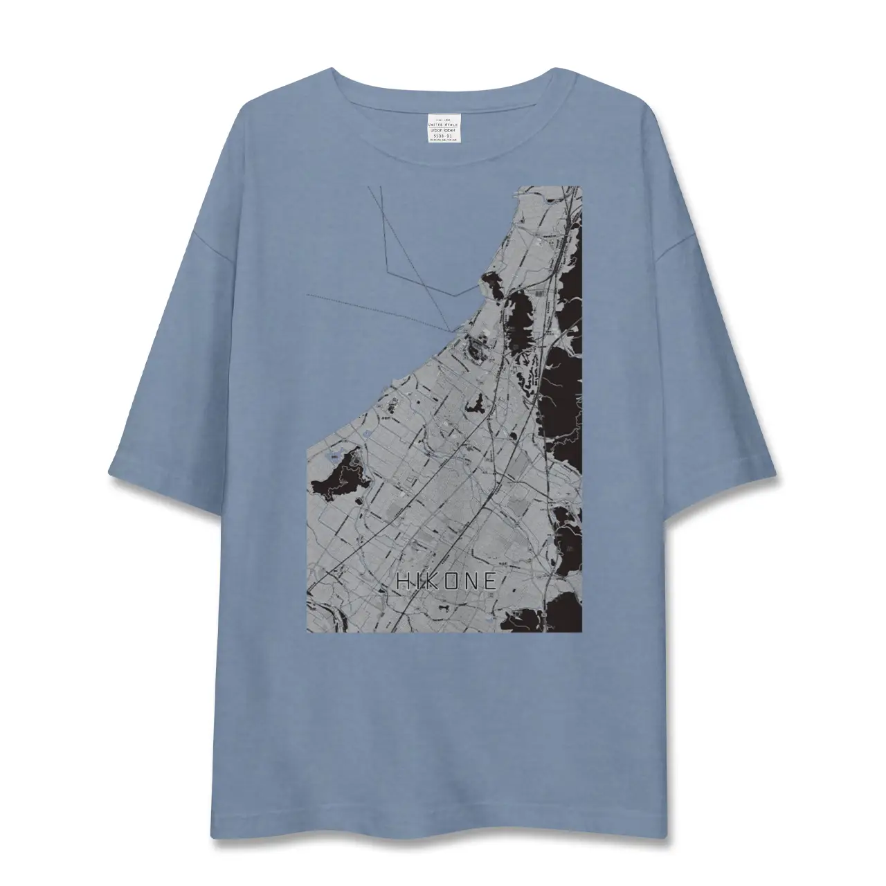 【彦根（滋賀県）】地図柄ビッグシルエットTシャツ