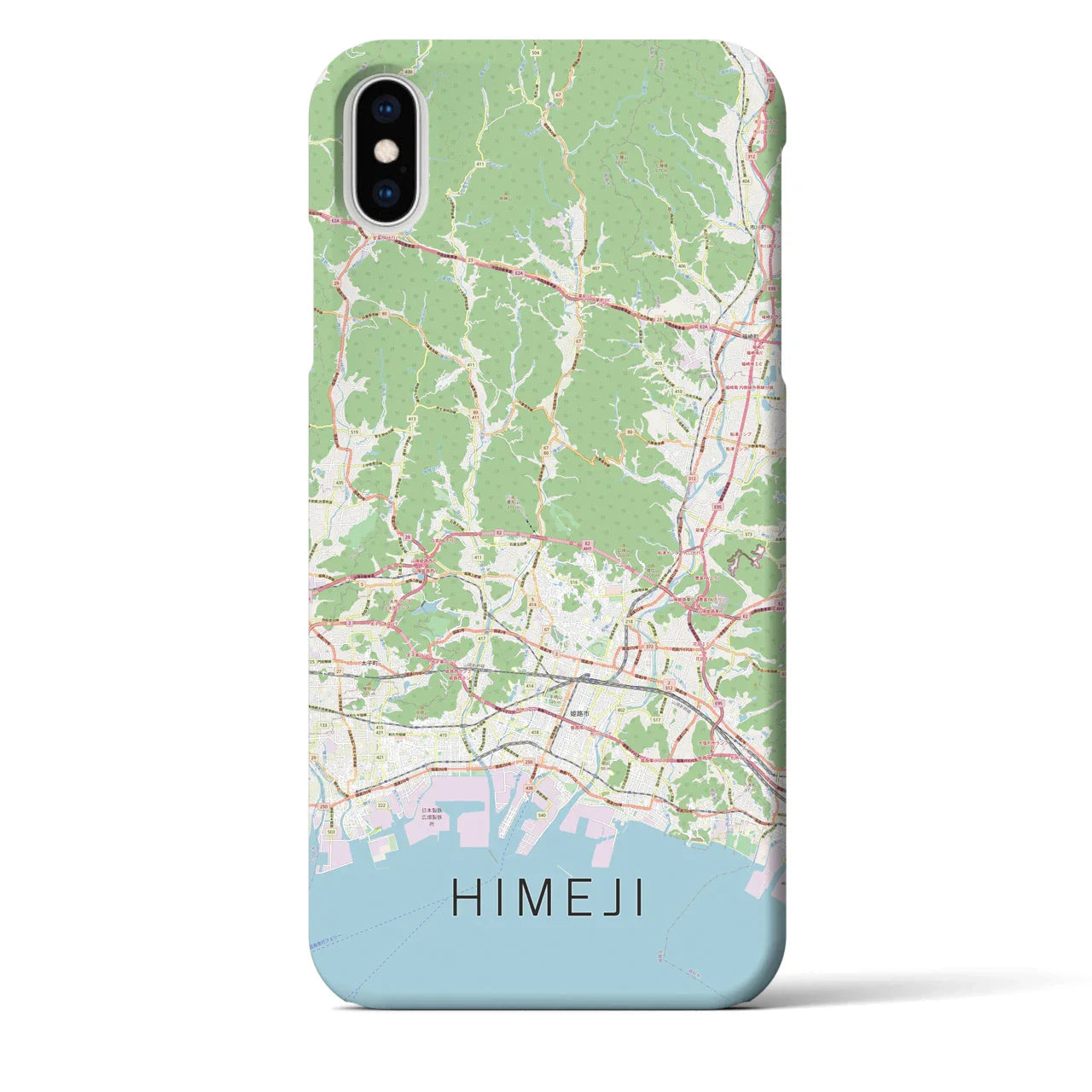 【姫路2（兵庫県）】地図柄iPhoneケース（バックカバータイプ）