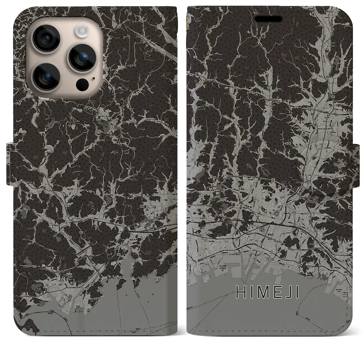 【姫路2（兵庫県）】地図柄iPhoneケース（手帳タイプ）