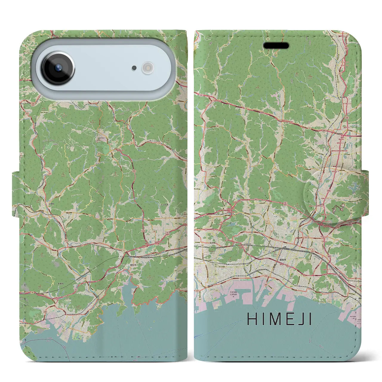 【姫路2（兵庫県）】地図柄iPhoneケース（手帳タイプ）