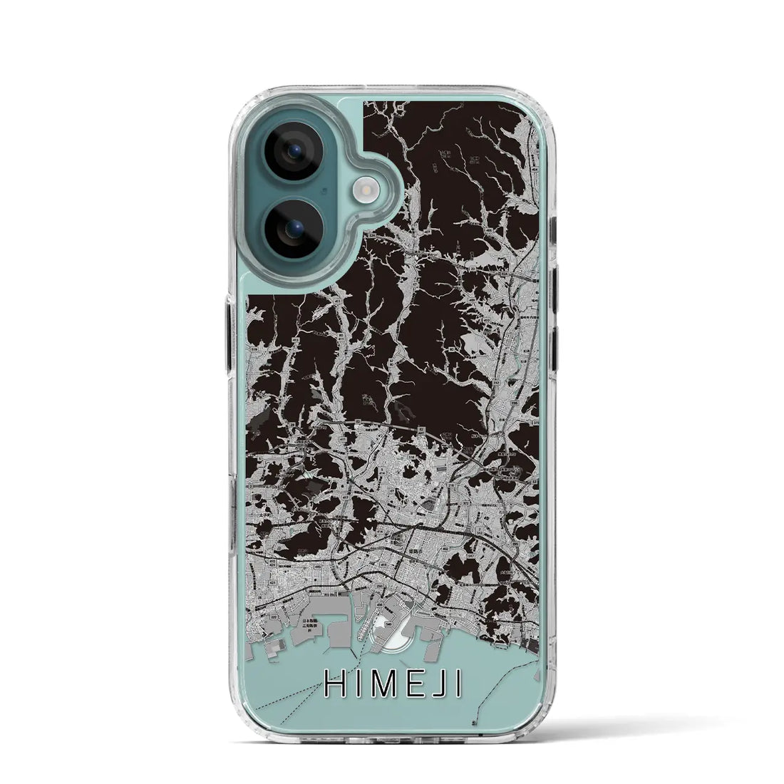【姫路2(兵庫県)】地図柄iPhoneケース(MagSafeタイプ)モノトーン・iPhone 16 Pro 用