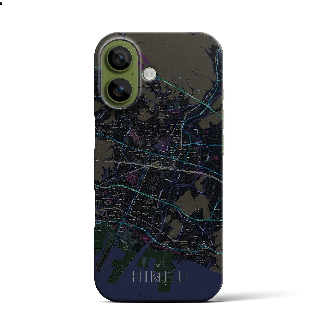 【姫路（兵庫県）】地図柄iPhoneケース（バックカバータイプ）