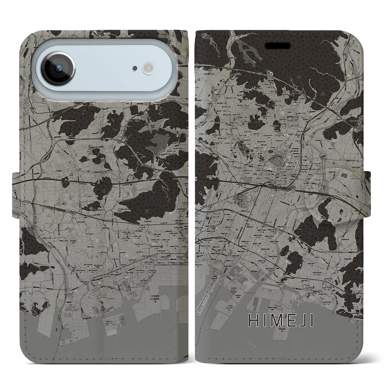 【姫路（兵庫県）】地図柄iPhoneケース（手帳タイプ）