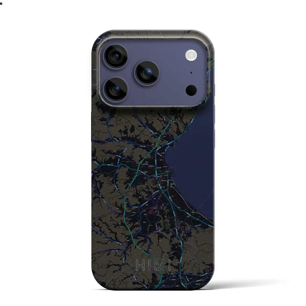 【氷見（富山県）】地図柄iPhoneケース（バックカバータイプ）