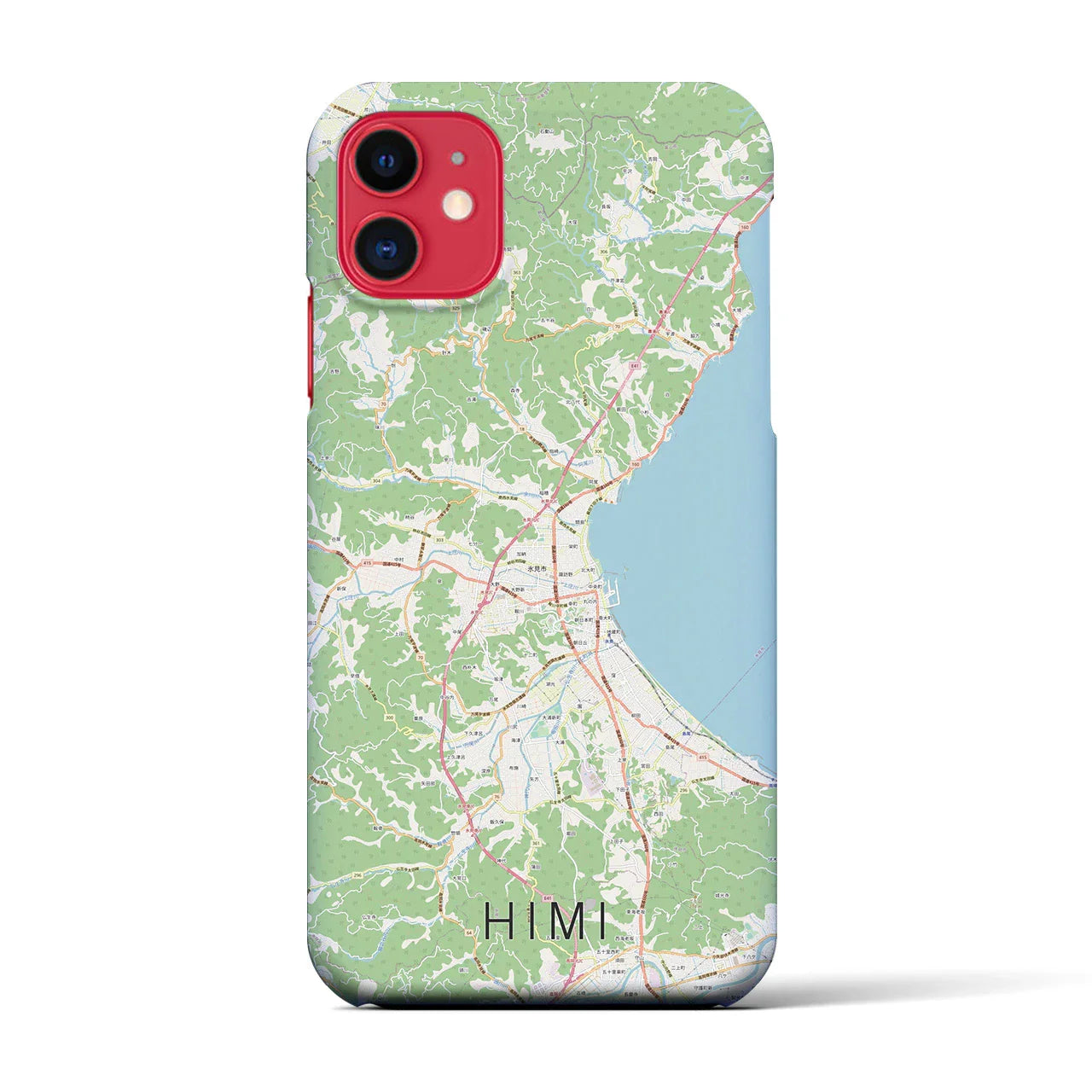 【氷見（富山県）】地図柄iPhoneケース（バックカバータイプ）