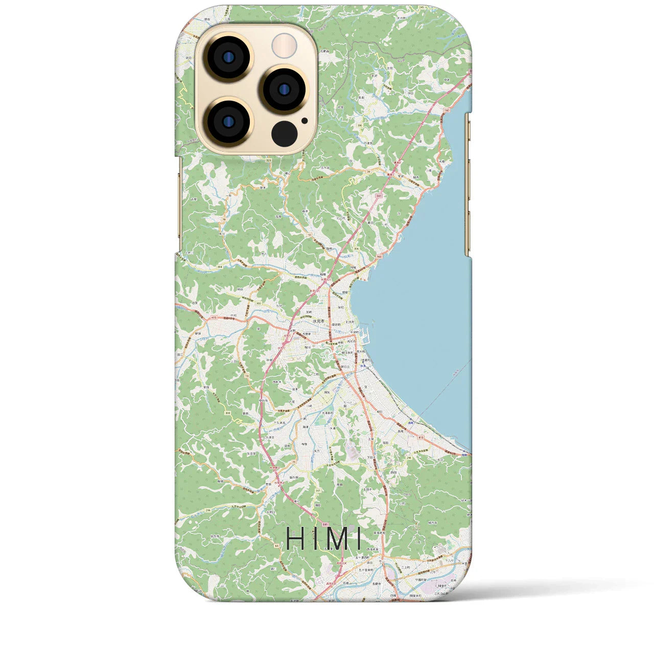 【氷見（富山県）】地図柄iPhoneケース（バックカバータイプ）