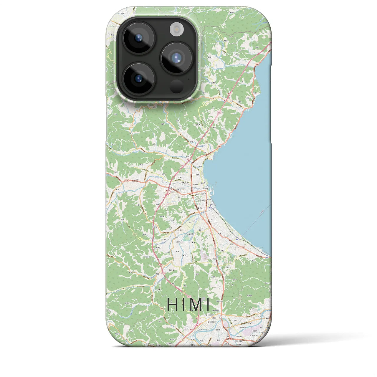 【氷見（富山県）】地図柄iPhoneケース（バックカバータイプ）