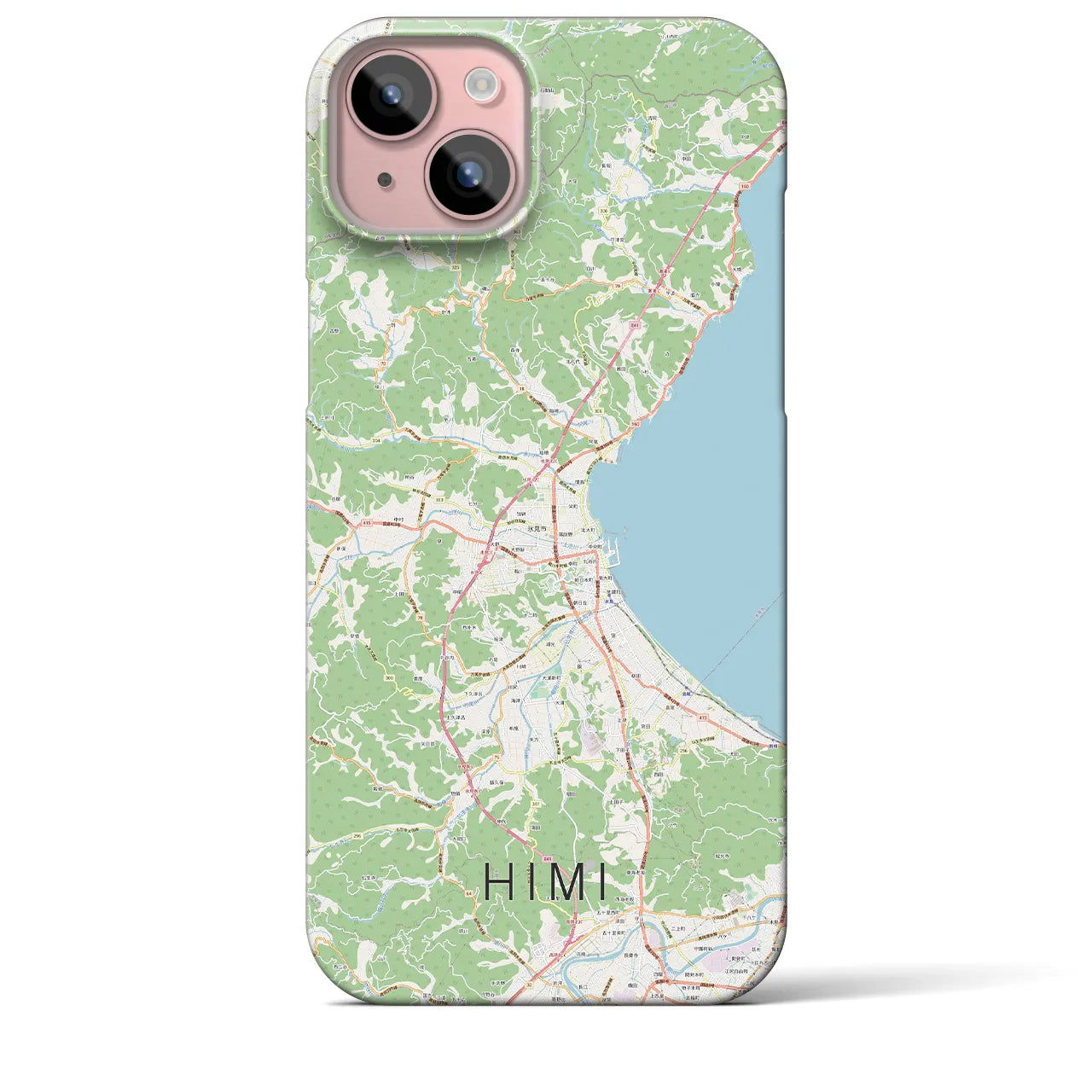 【氷見（富山県）】地図柄iPhoneケース（バックカバータイプ）