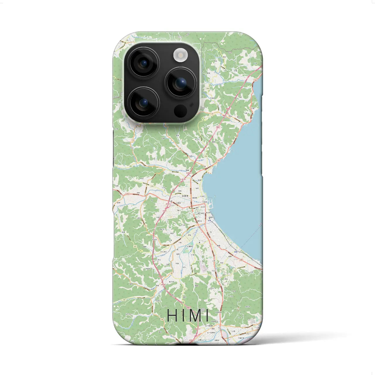 【氷見（富山県）】地図柄iPhoneケース（バックカバータイプ）