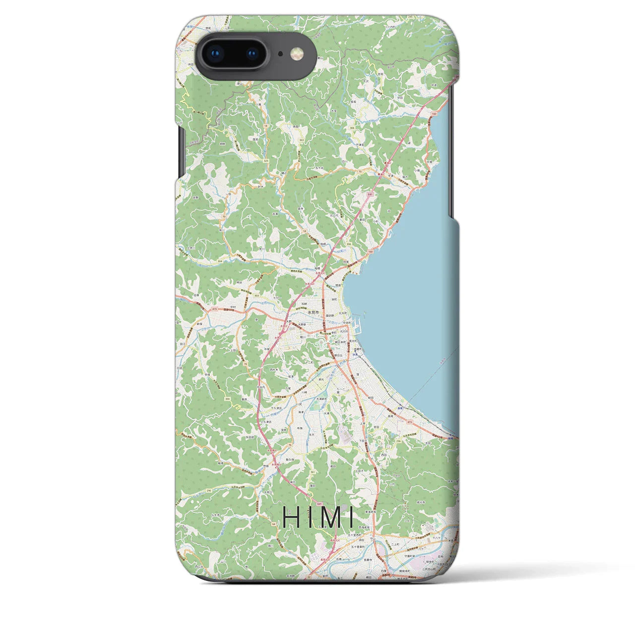 【氷見（富山県）】地図柄iPhoneケース（バックカバータイプ）