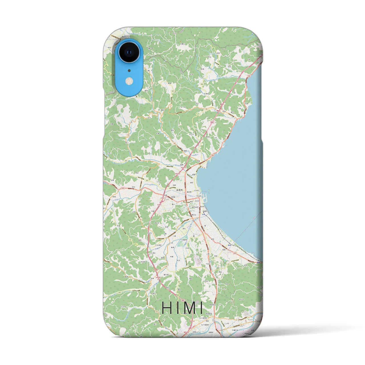 【氷見（富山県）】地図柄iPhoneケース（バックカバータイプ）