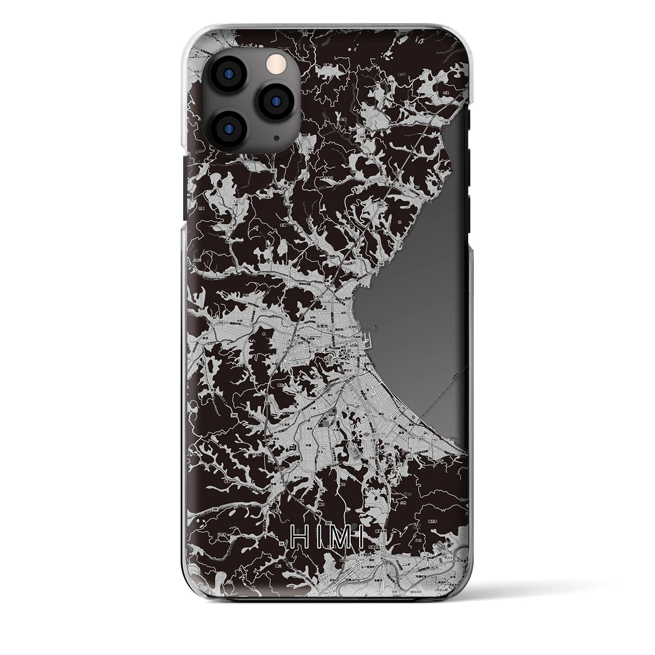 【氷見（富山県）】地図柄iPhoneケース（クリアタイプ）