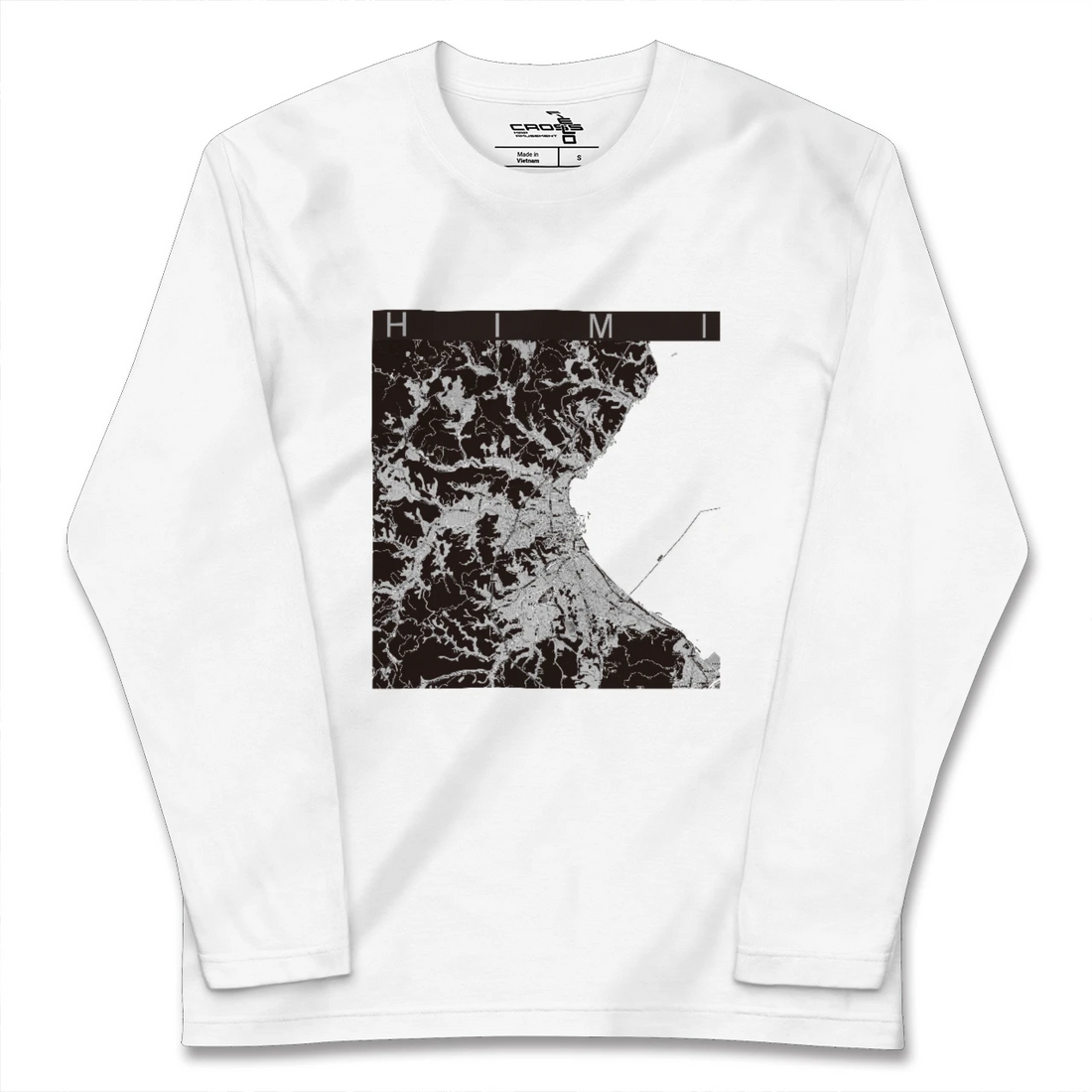 【氷見（富山県）】地図柄ロングスリーブTシャツ