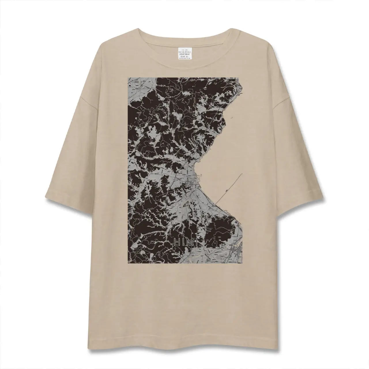 【氷見（富山県）】地図柄ビッグシルエットTシャツ