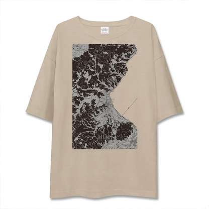 【氷見（富山県）】地図柄ビッグシルエットTシャツ