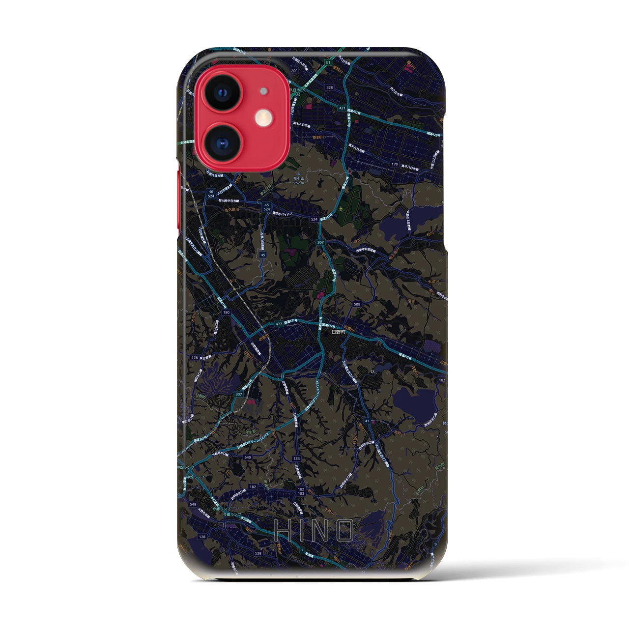 【日野（滋賀県）】地図柄iPhoneケース（バックカバータイプ）