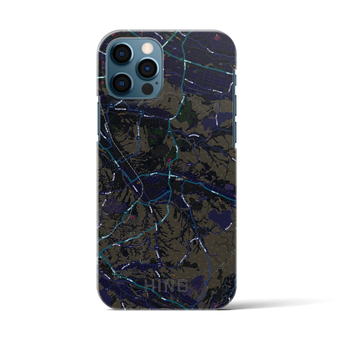 【日野（滋賀県）】地図柄iPhoneケース（バックカバータイプ）