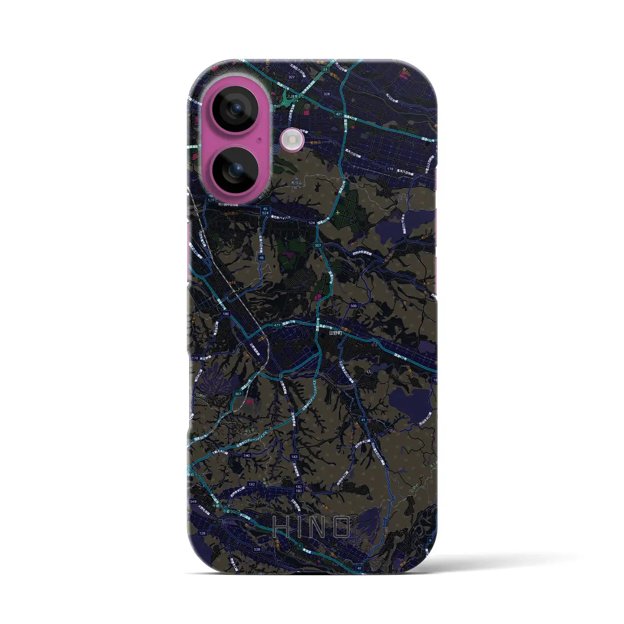 【日野（滋賀県）】地図柄iPhoneケース（バックカバータイプ）