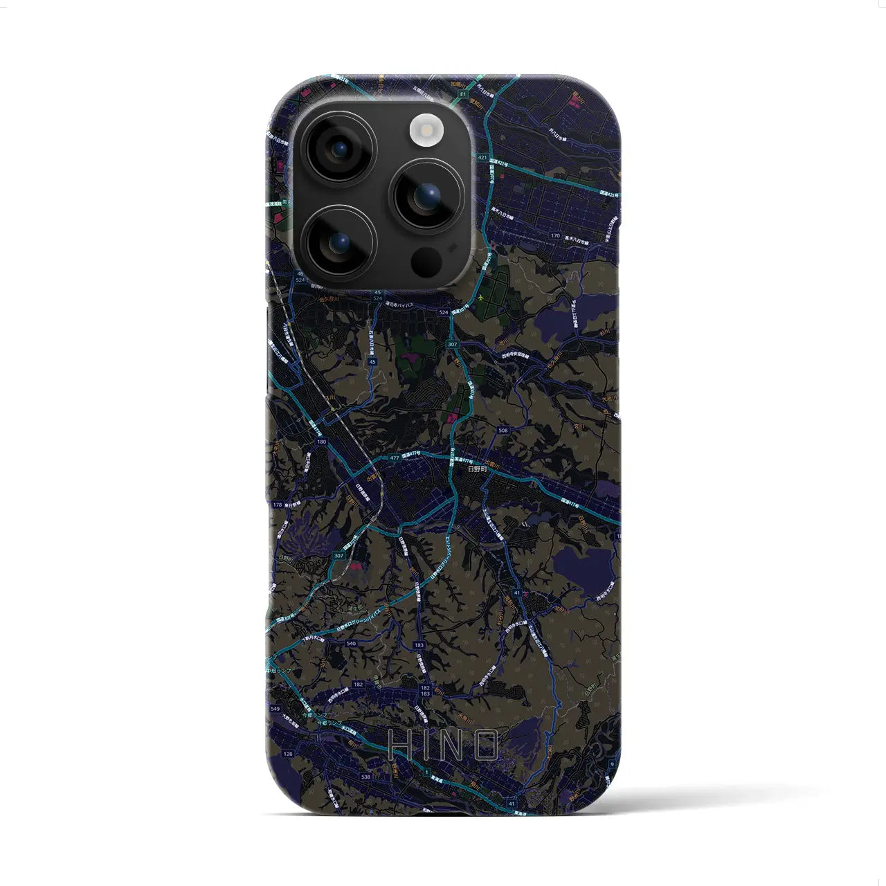 【日野（滋賀県）】地図柄iPhoneケース（バックカバータイプ）