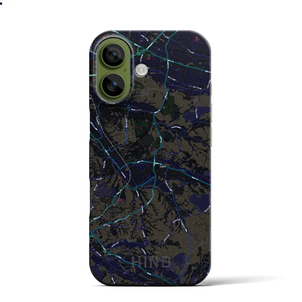 【日野（滋賀県）】地図柄iPhoneケース（バックカバータイプ）