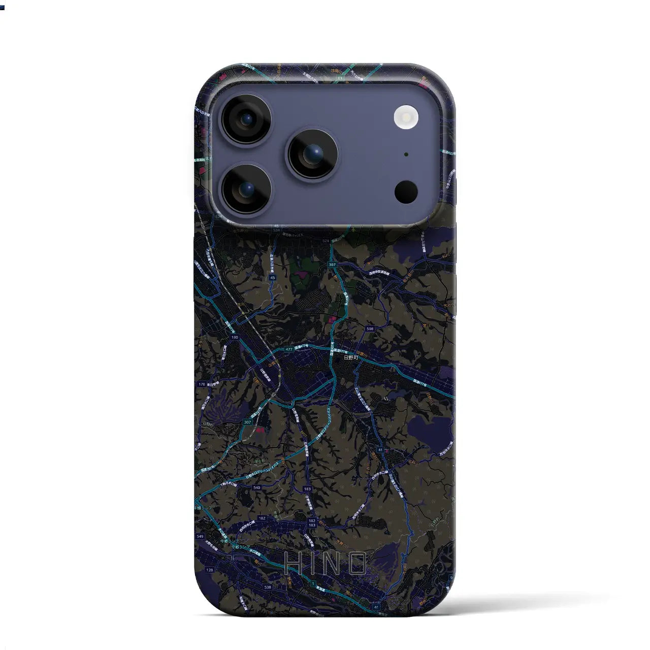 【日野（滋賀県）】地図柄iPhoneケース（バックカバータイプ）