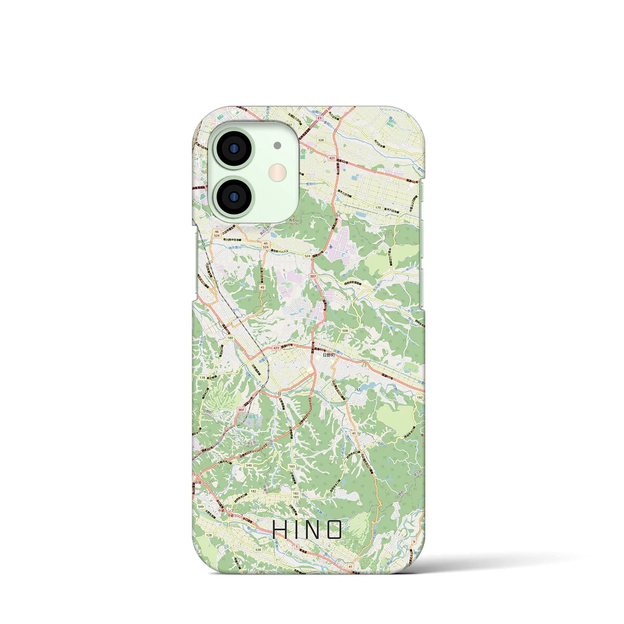 【日野（滋賀県）】地図柄iPhoneケース（バックカバータイプ）