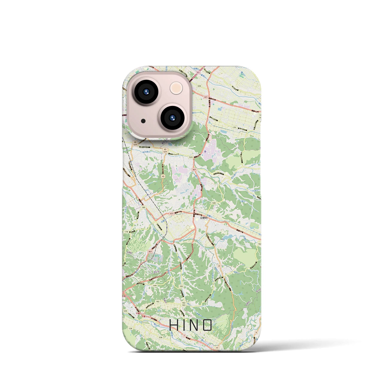 【日野（滋賀県）】地図柄iPhoneケース（バックカバータイプ）