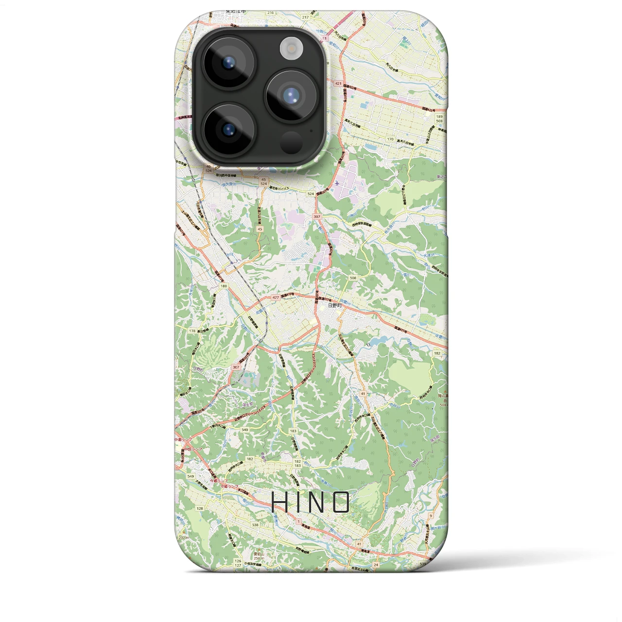 【日野（滋賀県）】地図柄iPhoneケース（バックカバータイプ）
