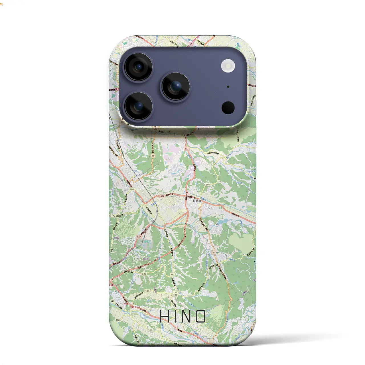 【日野（滋賀県）】地図柄iPhoneケース（バックカバータイプ）