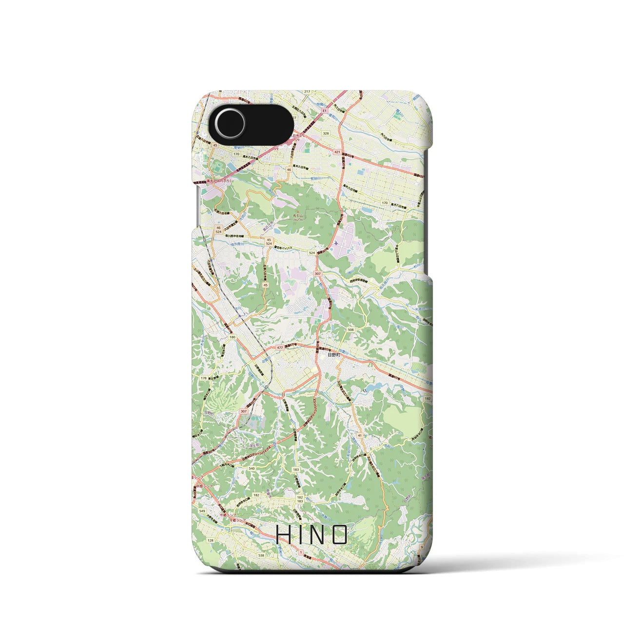 【日野（滋賀県）】地図柄iPhoneケース（バックカバータイプ）