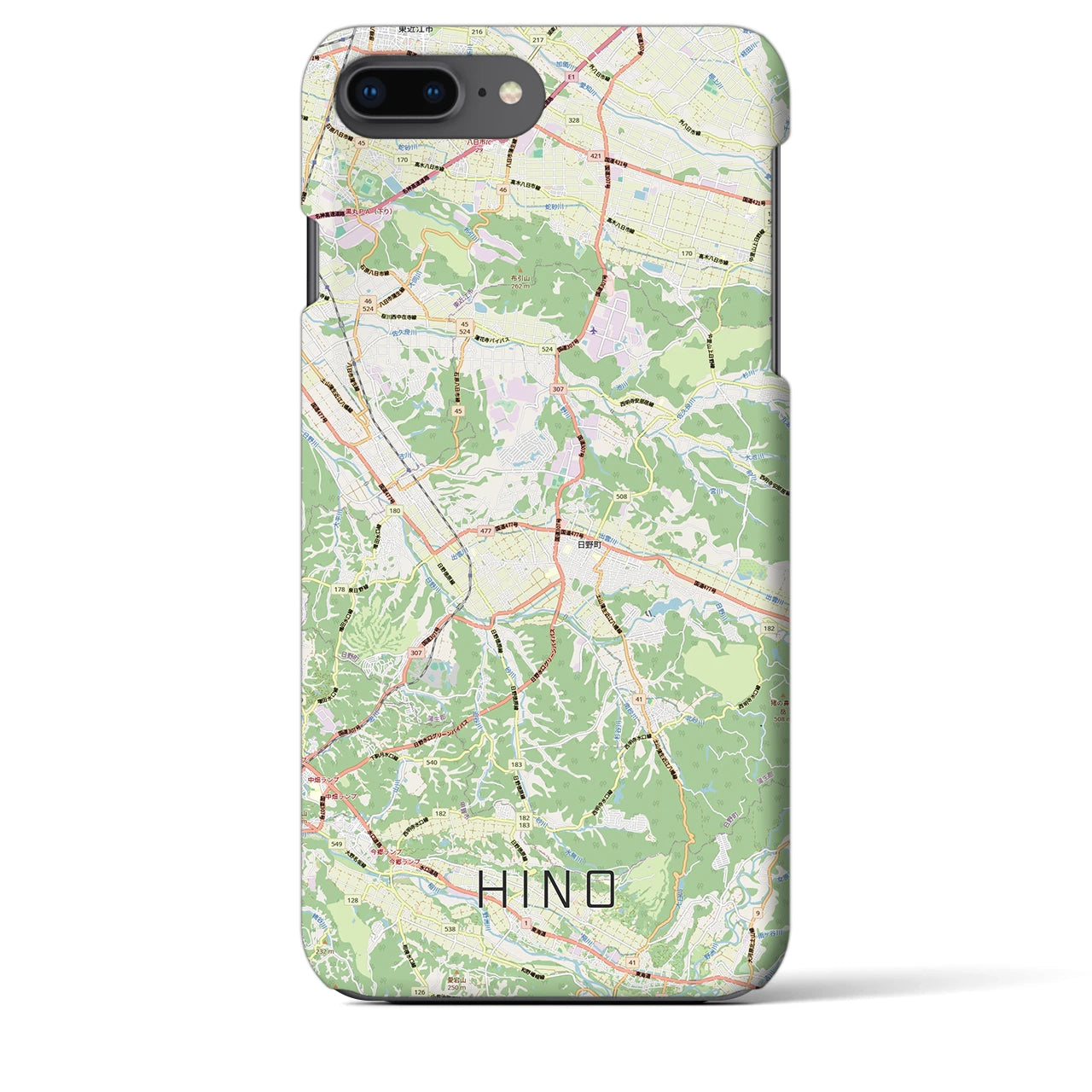 【日野（滋賀県）】地図柄iPhoneケース（バックカバータイプ）