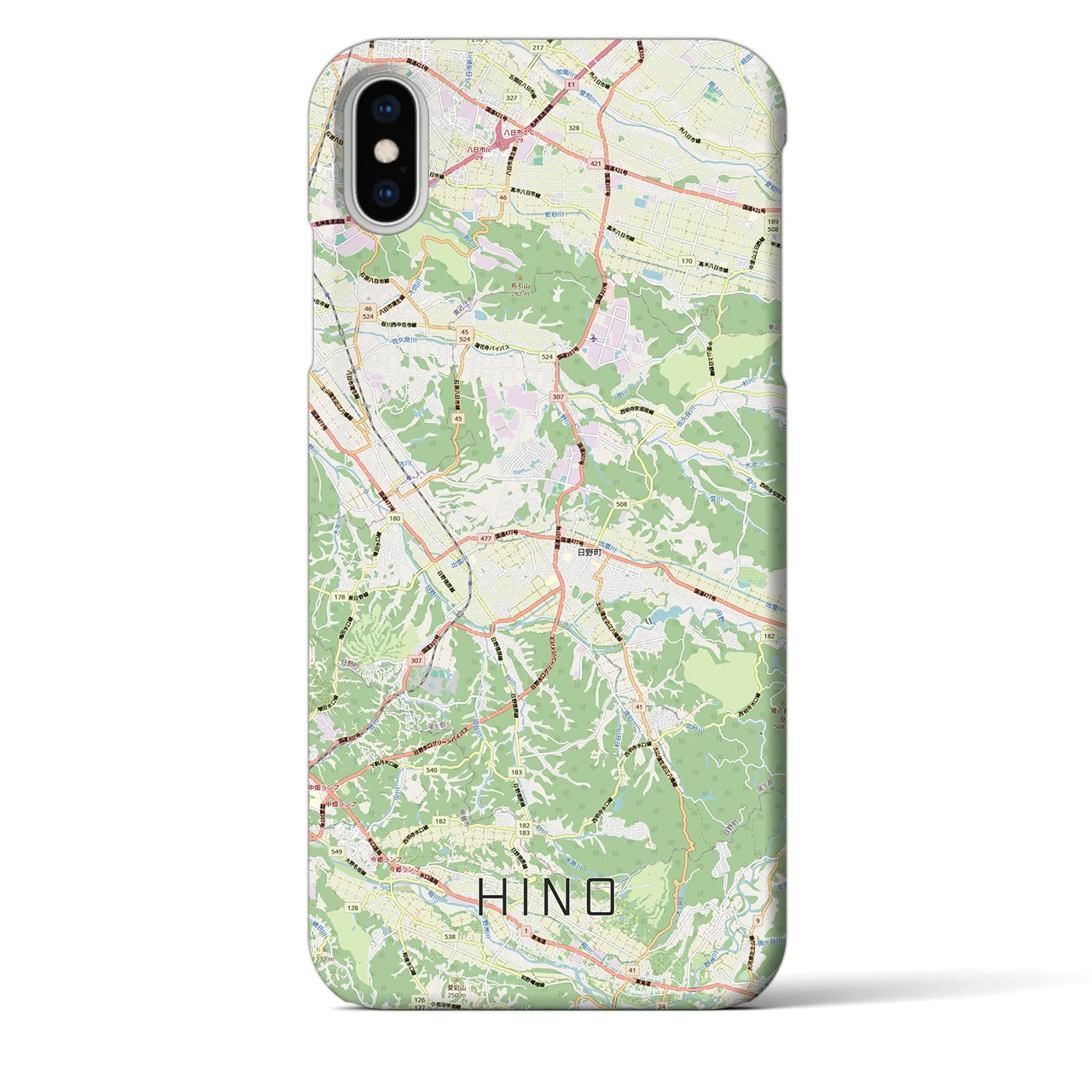 【日野（滋賀県）】地図柄iPhoneケース（バックカバータイプ）